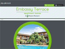 Tablet Screenshot of embassyterraceapartments.com